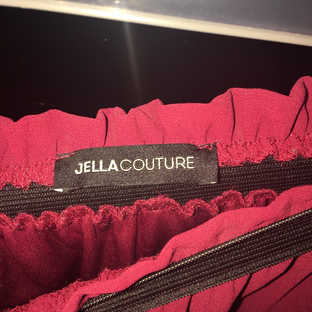 Extra long burgandy skirt